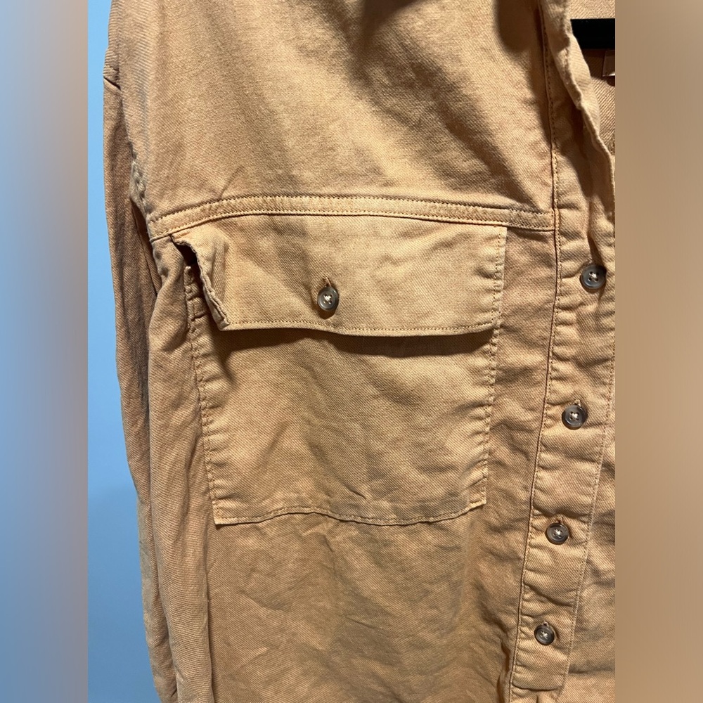 Universal Thread Burnt Orange Oversized Utility Shacket Cotton Button Down XS - Picture 5 of 9